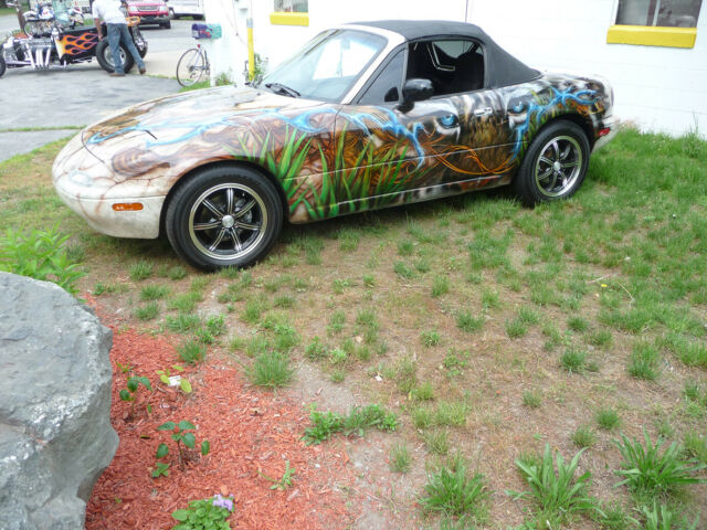 custom miata convertible very unique air brushed paint mystical safari adventure