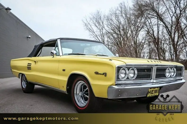1966 dodge coronet 500 hemi convertible yellow convertible 426 hemi v8 6175 mile