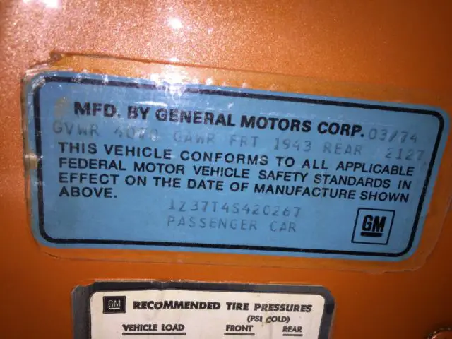 1974 chevrolet corvette stingray 39,954 original 1-owner miles az car no tax