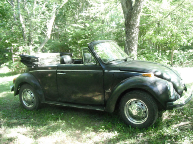 hot rat rod vw beater karman black convertible fuel injection good engine & tran