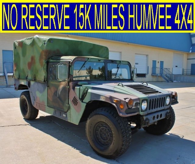 no reserve 1992 am general m998 hmmwv troop transport truck humvee hummer