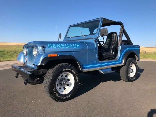 1985 cj-7 renegade from new mexico automatic a/c ice blue color code 4c rot free