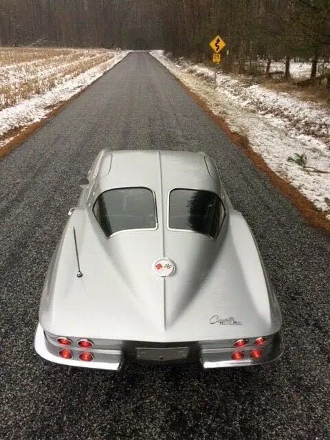 1963 corvette split window 340hp 4 speed 4.56 posi sebring silver 82,000 miles