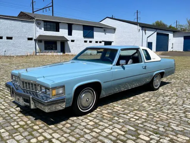 1977 cadillac deville coupe coupe blue rwd automatic
