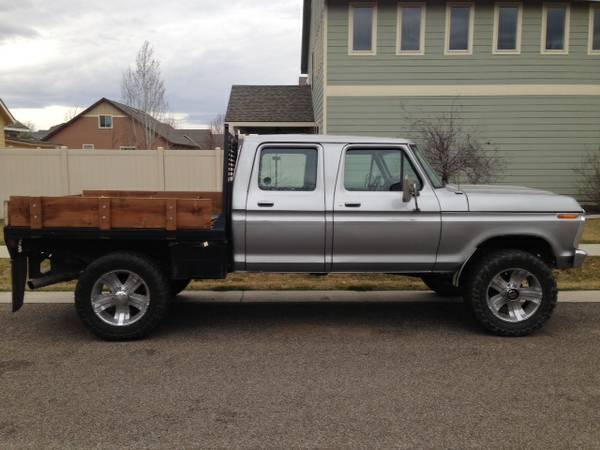 1974 ford f250 crew cab short box highboy flatbed