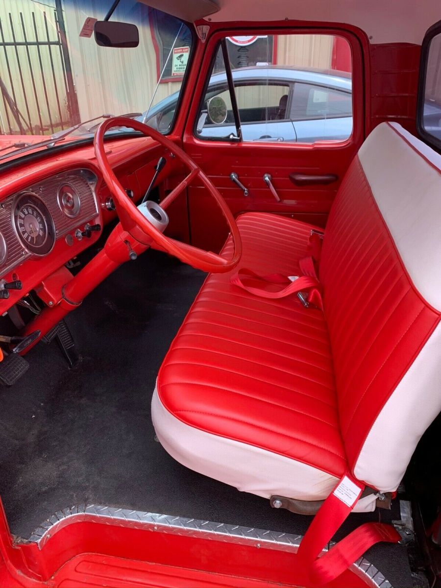 1962 ford f100 - completely restored, beautiful red color