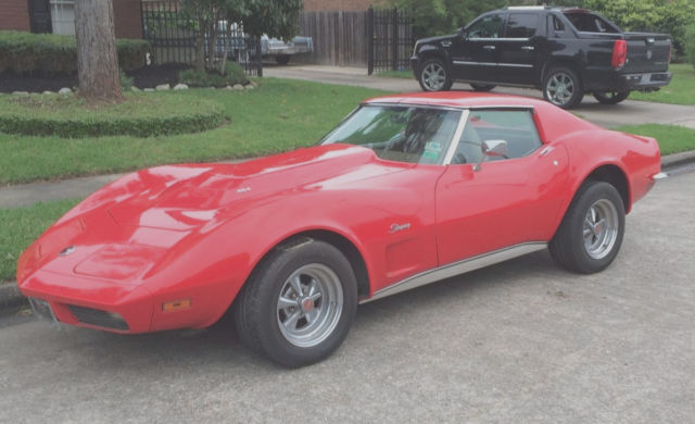 1973 corvette 454 big block 4 speed stingray coupe t-tops cold a/c clear title