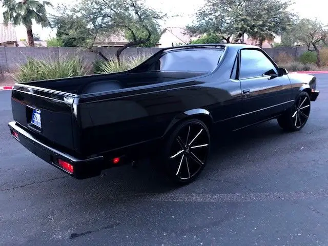 1987 chevrolet el camino ( custom black panther ) conquista v8 355 350 trans
