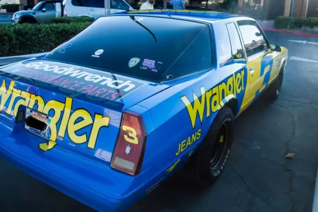 1987 chevy monte carlo ss aero coupe dale earnhardt wrangler #3 tribute show car