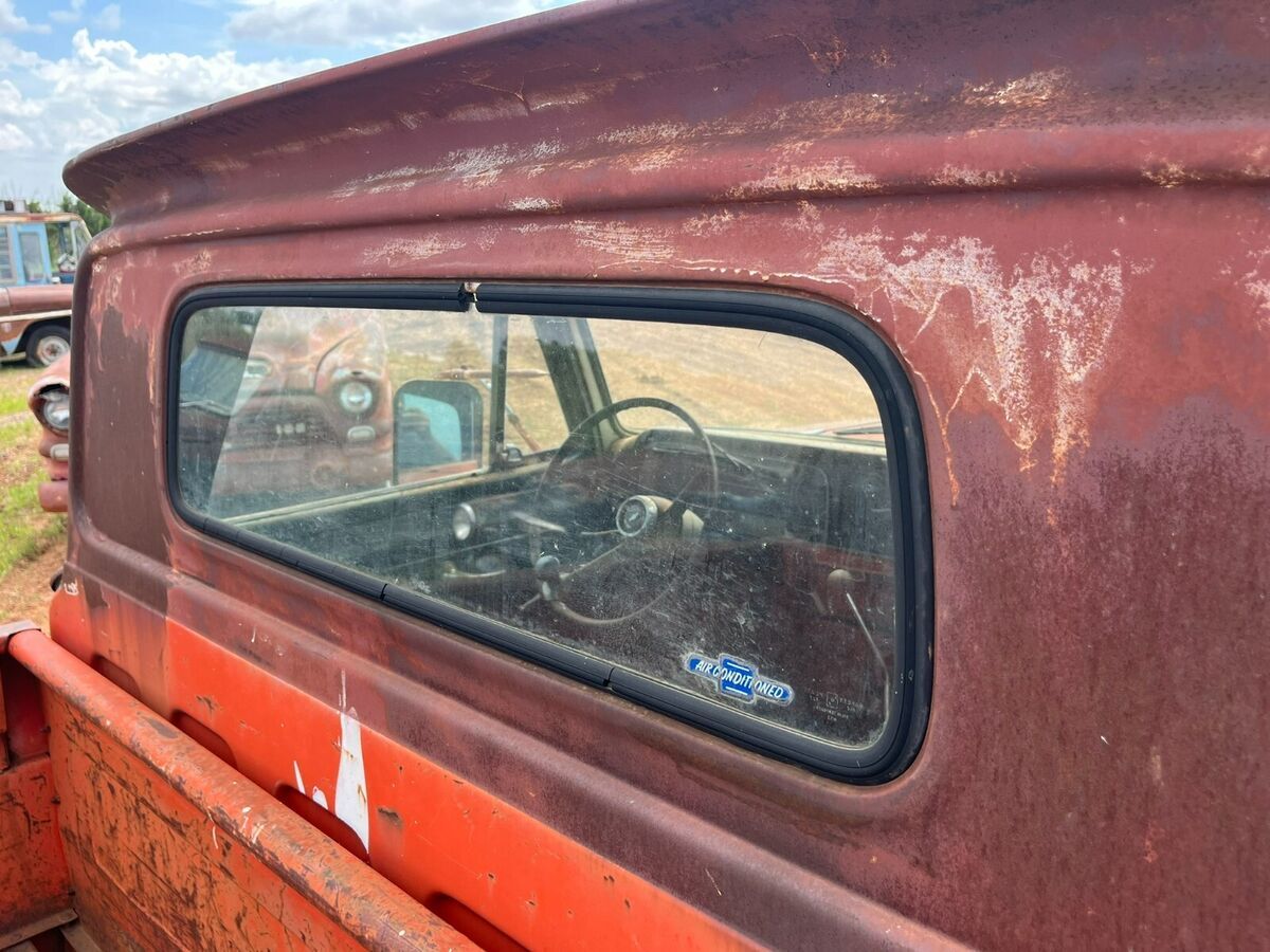 c10 shortbed v8 in its original orange paint