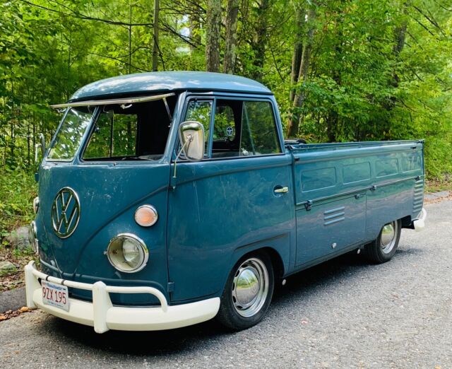 1962 volkswagen transporter pickup blue rwd manual