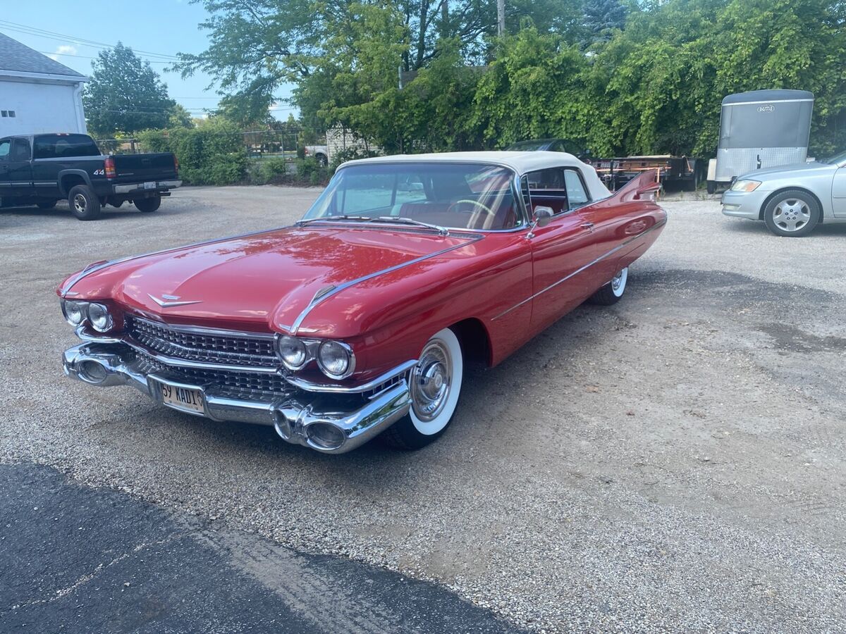 beautiful 59 cadillac convertible, drive home