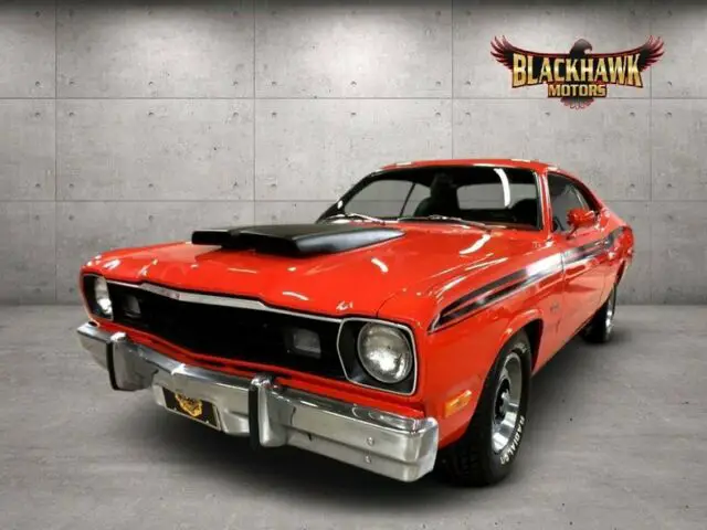 1973 plymouth duster 0 orange coupe 360 v8 automatic