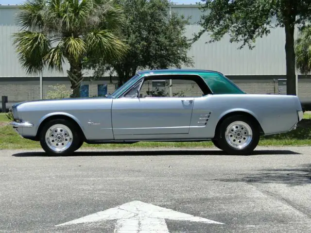 1966 ford mustang custom 19,343 miles green (dark) 2d : 2 door hard top automat