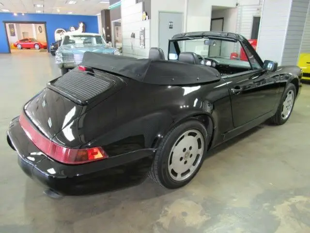 1990 porsche 911 carrera 4 cabriolet 71,893 miles black over black 6-speed