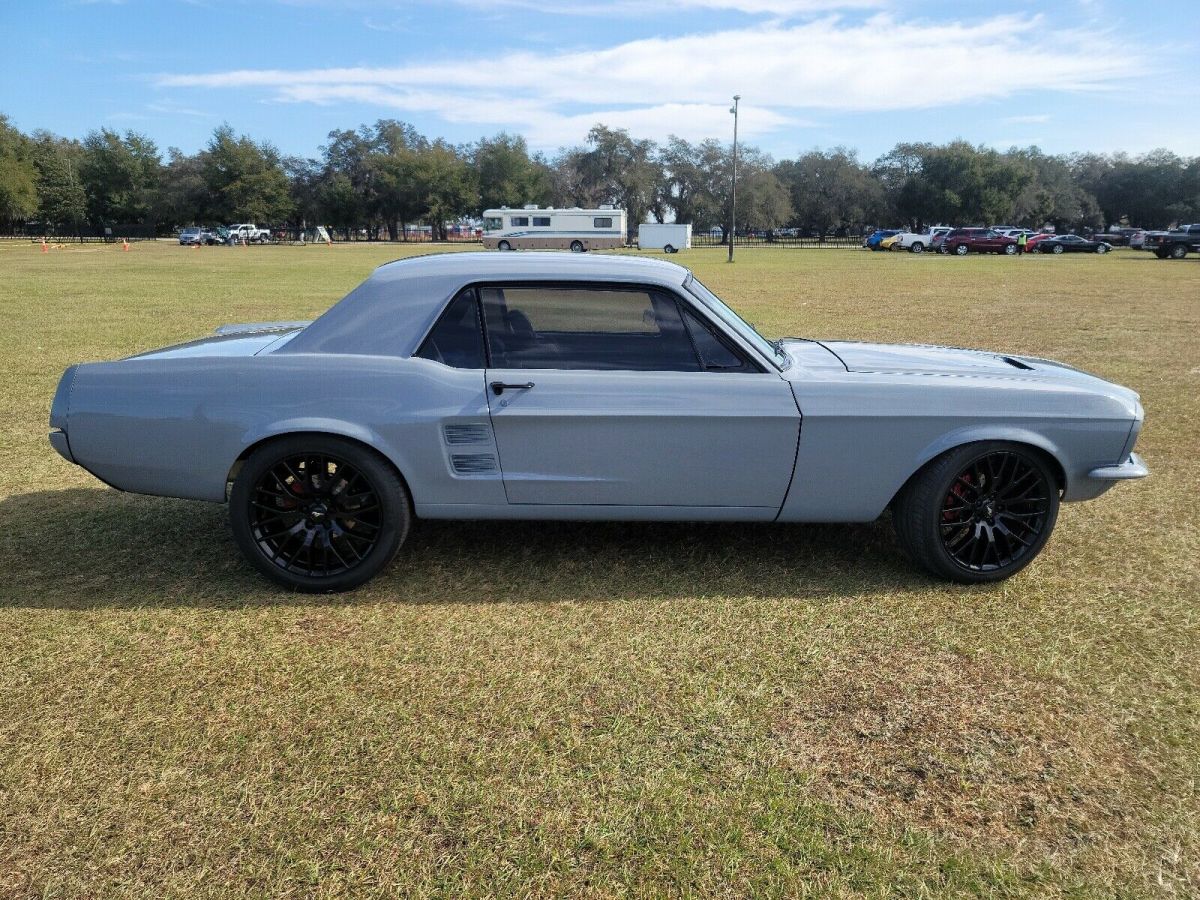 1967 ford mustang coupe grey rwd manual restomod