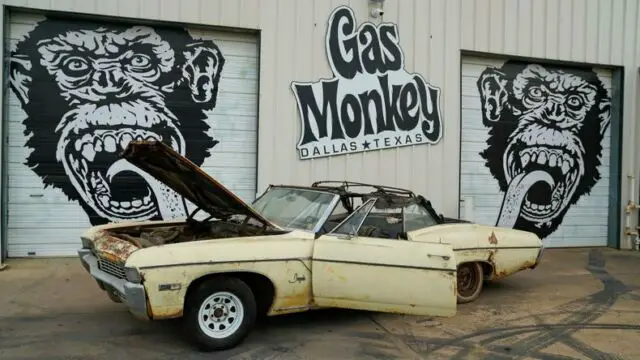 1968 chevrolet impala convertible project offered by gas monkey garage