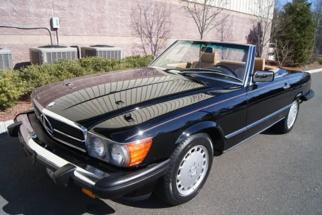 1989 mercedes-benz 560sl black/palomino one owner 14k miles investment grade