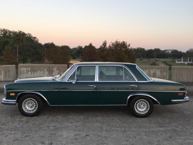 1969 mercedes benz 300sel 6,3 w109 in db 268 dark green w. black leather, becker
