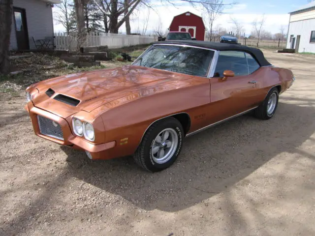 1971 pontiac gto 455 ho 5 speed gto convertible one year only canyon copper
