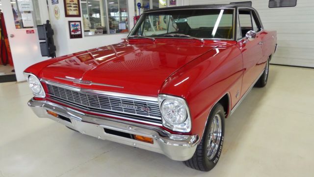 1966 chevrolet chevy ii nova ss ss 60246 miles red 2dr 327 4 speed manual