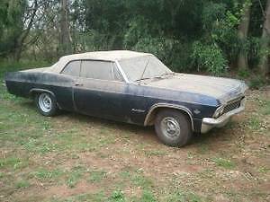 1965 chevrolet impala super sport convertible "barn find"