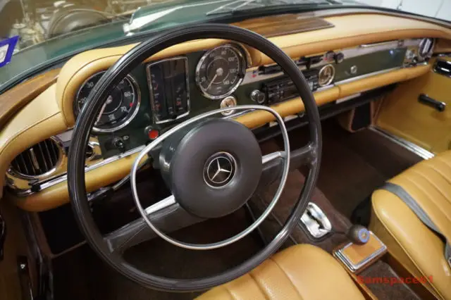 1969 mercedes-benz 280sl pagoda roadster classic a/c soft top, hardtop