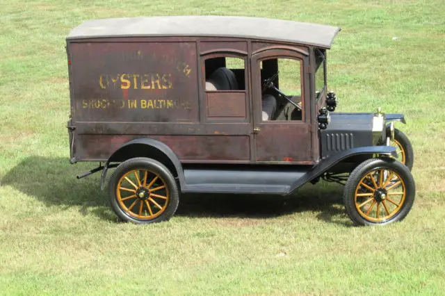 1915 model t ford panel/delivery truck "oysters / shucked in baltimore"