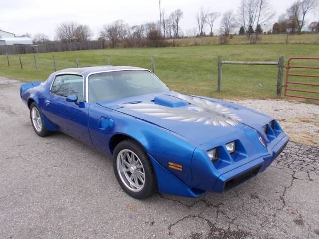 1980 pontiac trans am, t tops, 79 chevy 350 v8, 350 at, 4 wh disc, blue beauty