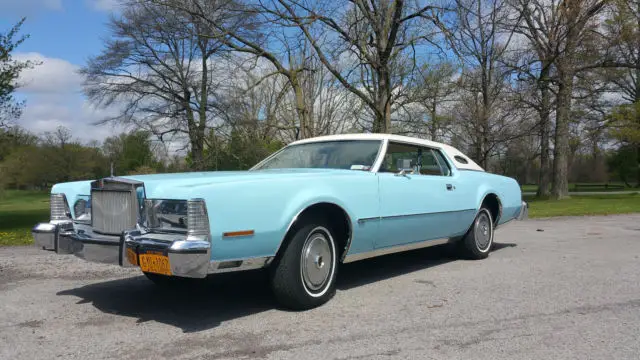 blue lincoln mark iv 4 continental v8 excellent condition, all dealer options