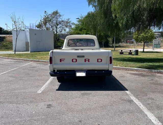1965 ford f100 pickup white rwd manual custom cab