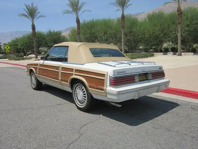 1984 chrysler lebaron woody convertible-low original miles-turbo. orig wndw stkr