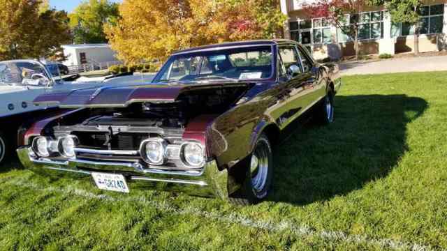 professionally resorted cherry red 1967 cutlass sport coupe 455/400 auto