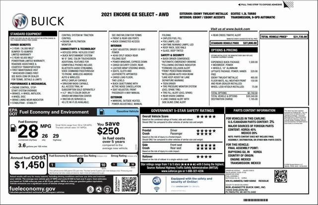 2021 buick encore gx select