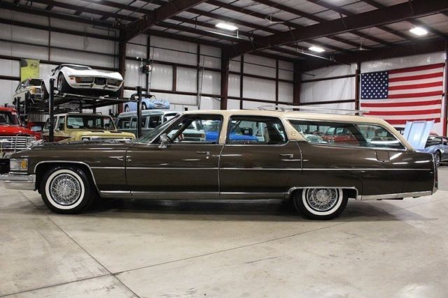 1974 cadillac fleetwood wagon 60 special 74035 miles brown metallic station wago