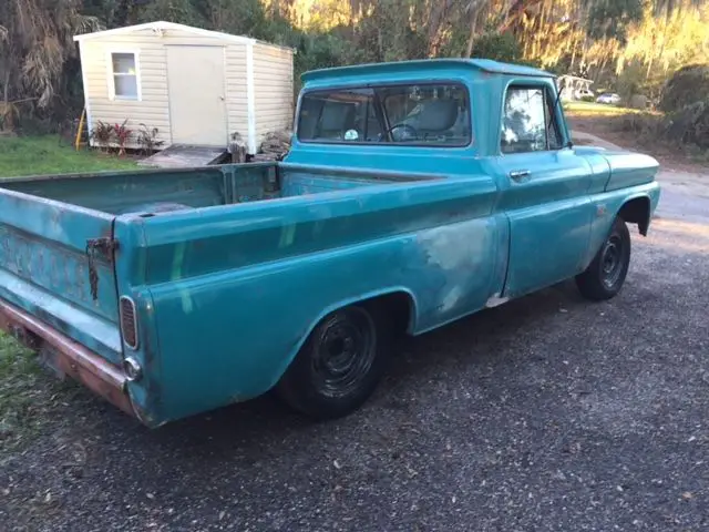 1966 chevrolet c10 pickup short fleetside fac ac v8 4 brl auto big back window