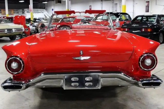1957 ford thunderbird 4620 miles flame red coupe 312ci v8 2 speed automatic