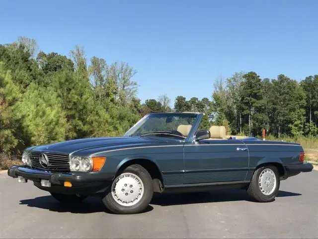 1983 mercedes benz 380sl, rare blue-green exterior, x-clean, clean carfax