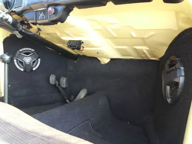 1975 vw volksrod custom chopped stretched black & tan 2110 engine