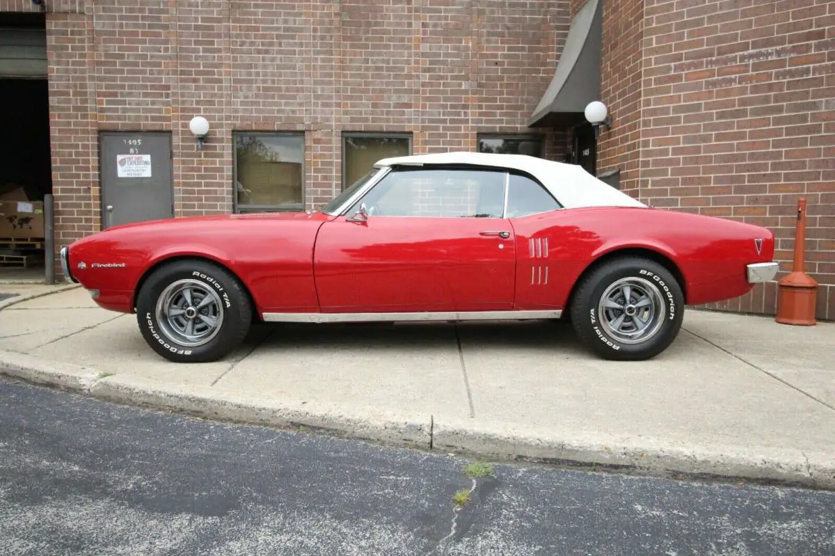 1968 pontiac firebird convertible overhead cam automatic solar red 1967 1969