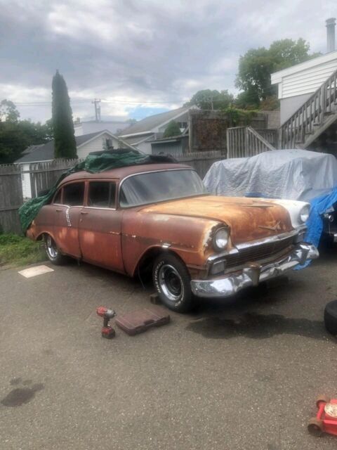 1956 chevrolet bel air sedan black fwd automatic