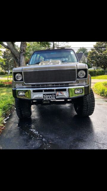 1973 gmc jimmy k5 lifted custom 454 bbc 38â€ tires rare