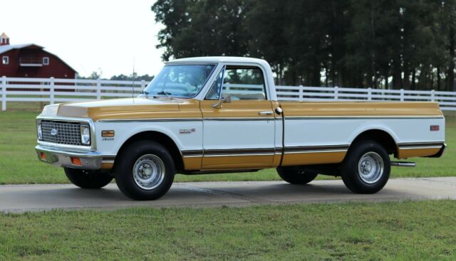 1972 chevrolet c-10 truck in gorgeous yellow and white