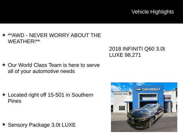 2018 infiniti q60 3.0t luxe