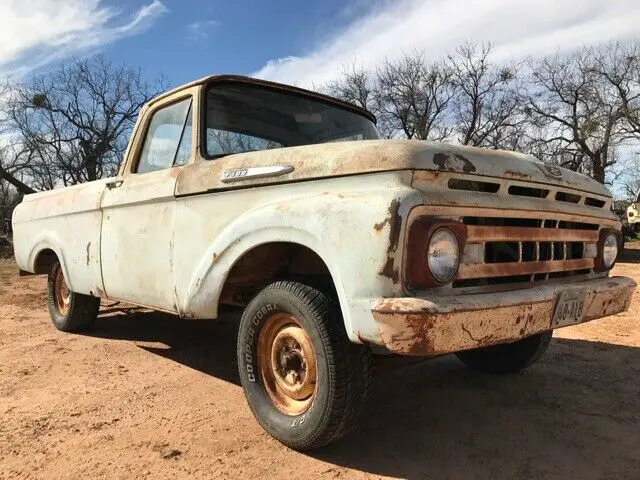 61 f100 unibody shortbed all original 6 cy. manual