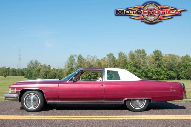 1974 cadillac coupe deville, 12,000 mile car, ac, all power, cranberry firemist!