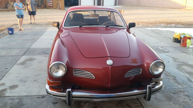 1973 volkswagen karmann ghia, 34k miles, rose / pink color, has back seat