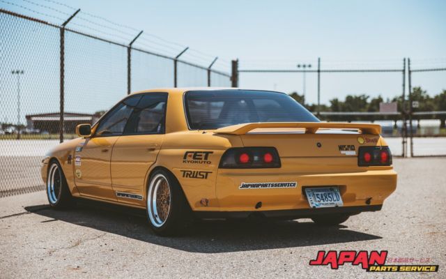 1991 nissan skyline one-off yellow paint tomei parts 15" ssr formula mesh
