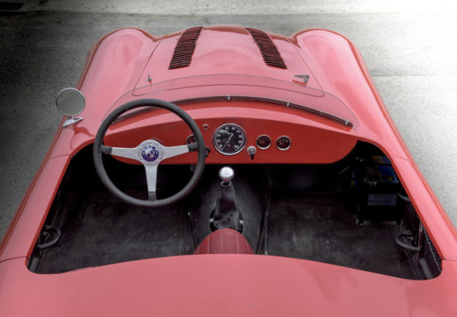 osca 1500 cc maserati barchetta, body by balestra 1955 colour ferrari red