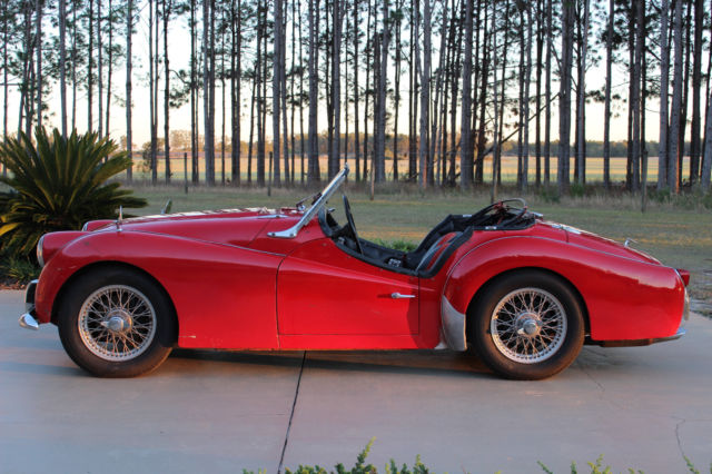 1957 triumph tr3 "small mouth" with wire wheels and adjustable steering column